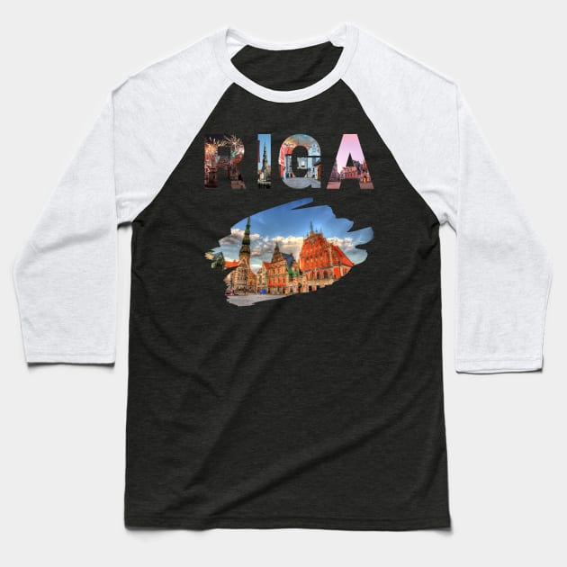 Riga Rumble Baseball T-Shirt by DarioNelaj